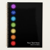 7 Chakra symbolen | Black Planner (Voorkant)