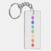 7 Chakra Symbolen Sleutelhanger (Voorkant Links)