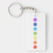 7 Chakra Symbolen Sleutelhanger (Voorkant)