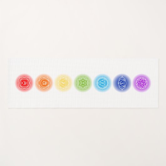 7 Chakra Symbolen Yogamat (Voorkant (horizontaal))