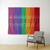 7 Chakra Yoga Poses & Affirmaties Tapestry - 87 Wandkleed (In Situ (horizontaal))