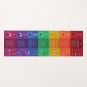 7 Chakra Yoga Poses & Affirmaties Yoga Mat – 87mc (Voorkant (horizontaal))