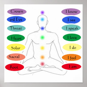 7 Chakras 12x12 inch Poster