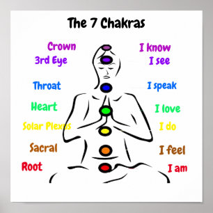 7 Chakras 12x12 inch Poster