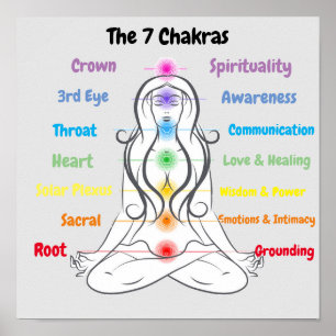 7 Chakras 12x12 inch Poster