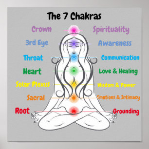 7 Chakras 12x12 inch Poster
