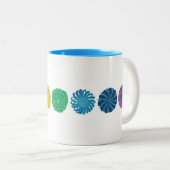 7 Chakras #1 Clearing Artwork Tweekleurige Koffiemok (Voorkant rechts)