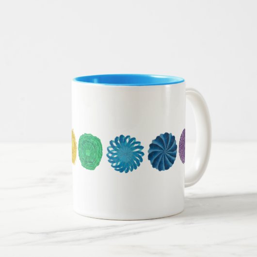 7 Chakras #1 Clearing Artwork Tweekleurige Koffiemok (Voorkant rechts)