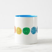 7 Chakras #1 Clearing Artwork Tweekleurige Koffiemok (Center)