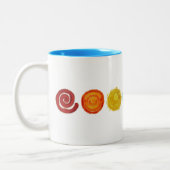 7 Chakras #1 Clearing Artwork Tweekleurige Koffiemok (Links)