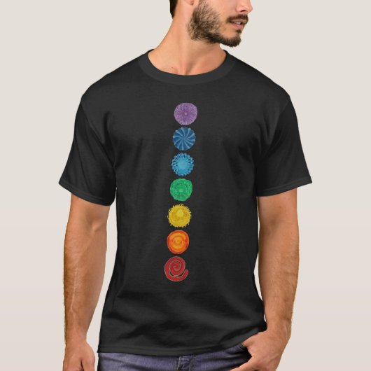 7-chakras-#1 het zuiveren kunstwerk t-shirt (Voorkant)