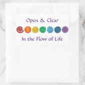 7 Chakra's #1 Regenboog kleuren Rechthoekige Sticker (Tas)