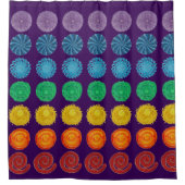 7 Chakras #1 Regenboogkleuren Douchegordijn (Voorkant)
