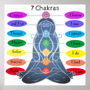 7 Chakras 24 x 24-inch Poster