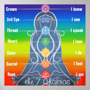 7 Chakras 24x24-inch Poster