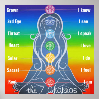 7 Chakras 24x24-inch Poster