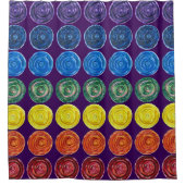 7 Chakras #2 Regenboogkleuren Douchegordijn (Voorkant)