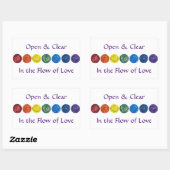 7 Chakra's #2 regenboogkleuren Rechthoekige Sticker (Vel)