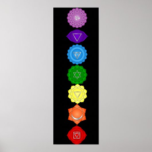 7 Chakras 7 x 22 inch Poster (Voorkant)