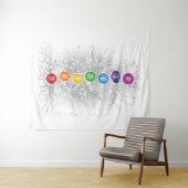 7 Chakra's Boom Tapestry - 26 Wandkleed (In Situ (horizontaal))