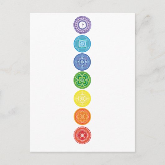 7 Chakras Briefkaart (Voorkant)