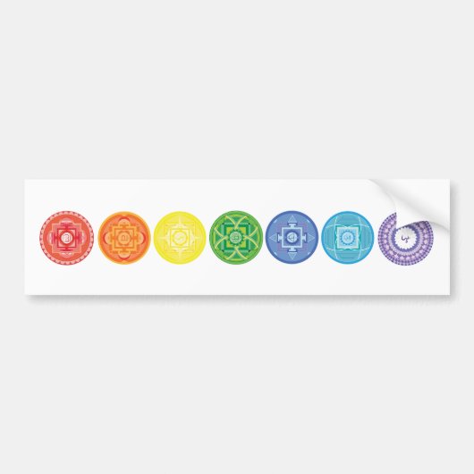 7 Chakras Bumpersticker (Voorkant)