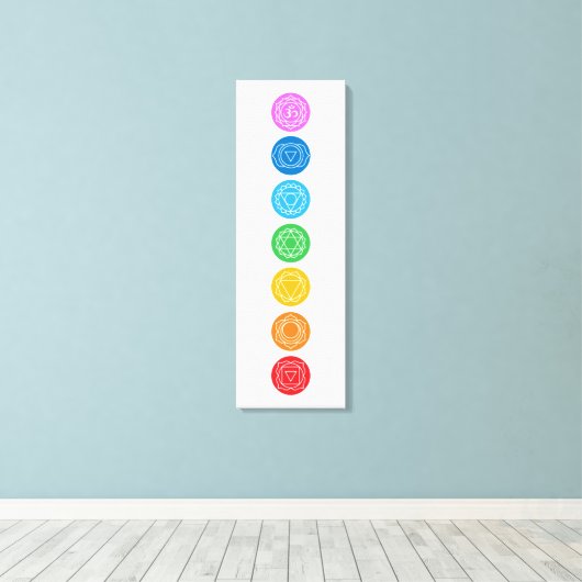7 Chakras Canvas Afdrukken (Insitu (Houten vloer))