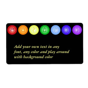 7 Chakra's en hun symbolen Etiket