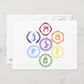 7 Chakras in een Cirkel Briefkaart (Voorkant / Achterkant)