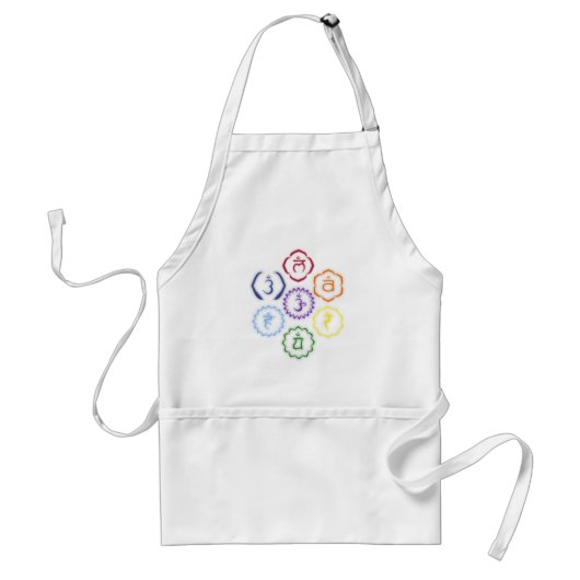 7 Chakras in een Cirkel Standaard Schort (Voorkant)