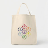 7 Chakras in een Cirkel Tote Bag (Voorkant)