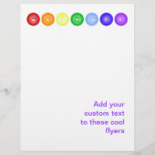 7 Chakras in een horizontale lijnbrochure Flyer (Voorkant)