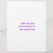 7 Chakras in een horizontale lijnbrochure Flyer (Achterkant)