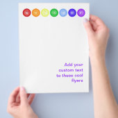 7 Chakras in een horizontale lijnbrochure Flyer (Hand)