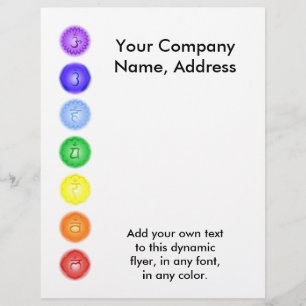 7 Chakras in een lijn Flyer