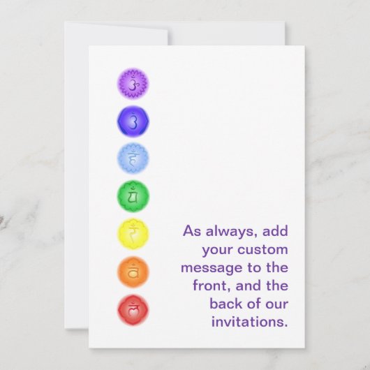 7 Chakras in een lijn Kaart (Voorkant)