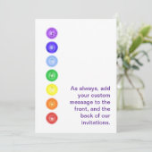 7 Chakras in een lijn Kaart (Staand voorkant)