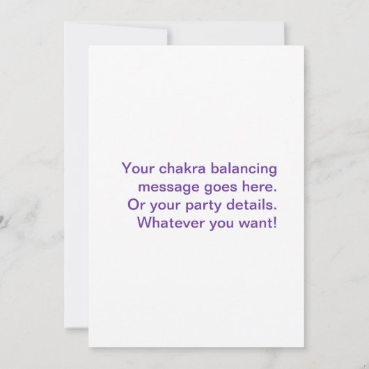 7 Chakras in een lijn Kaart (Achterkant)