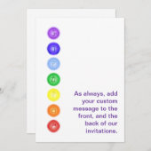 7 Chakras in een lijn Kaart (Voorkant / Achterkant)