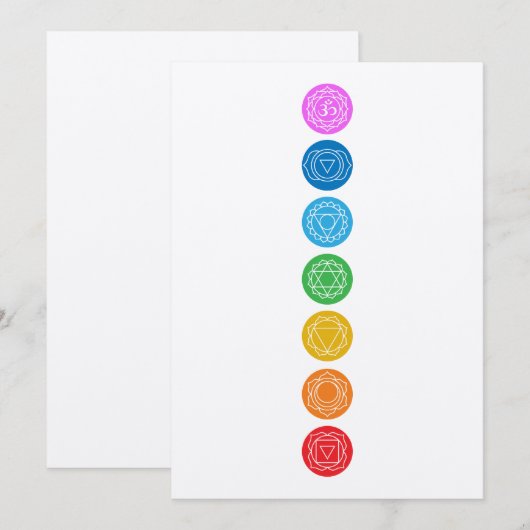 7 Chakras Kaart (Voorkant / Achterkant)