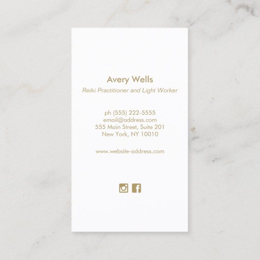 7 Chakras Kundalini Yoga Healer Visitekaartje (Achterkant)