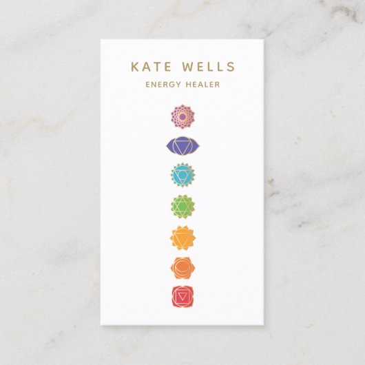 7 Chakras Kundalini Yoga Healer Visitekaartje (Voorkant)