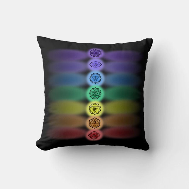 7 chakra's kussen (Voorkant)
