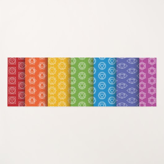 7 Chakras Pattern Yoga Mat (Voorkant (horizontaal))