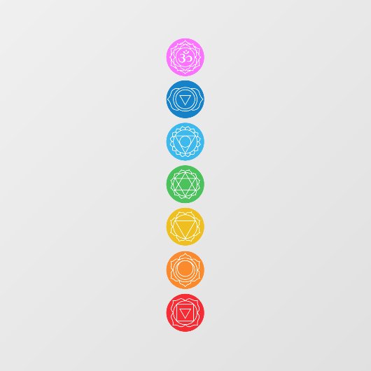 7 Chakras Raamsticker (Vel)