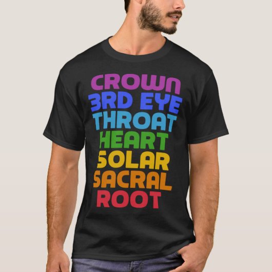 7 Chakras   Saying Cool Yoga Quote T-shirt (Voorkant)