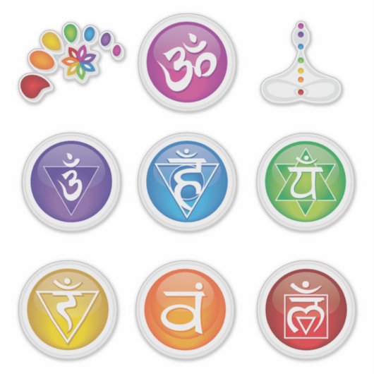 7 Chakra's Sticker 10 Set #05 (Voorkant)