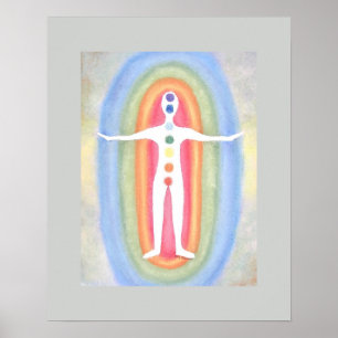 7 Chakra's Subtiele Energie Lichaam Healing Reiki  Poster