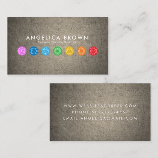 7 Chakras Visitekaartje (Voorkant / Achterkant)