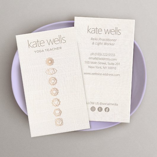 7 Chakras Yoga Docent Visitekaartje